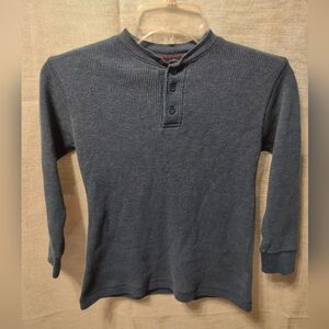 Old Navy Blue Boy Long Sleeves Thermal Size small (3 Front Buttons)